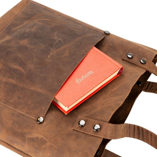 Alpine Leather Crossbody Tote Bag
