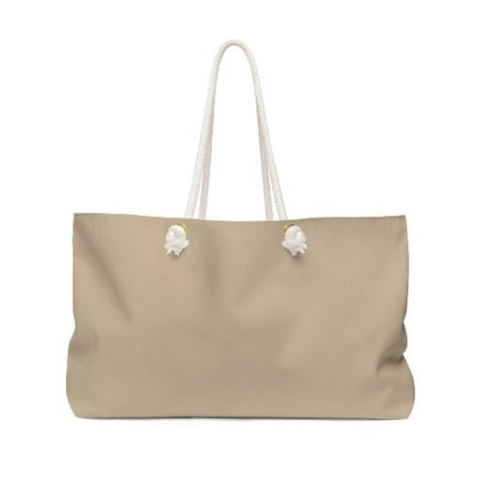 Beige Weekender Tote Bag