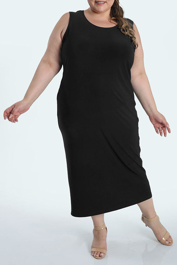 Vikki Vi Jersey Black Tank Dress