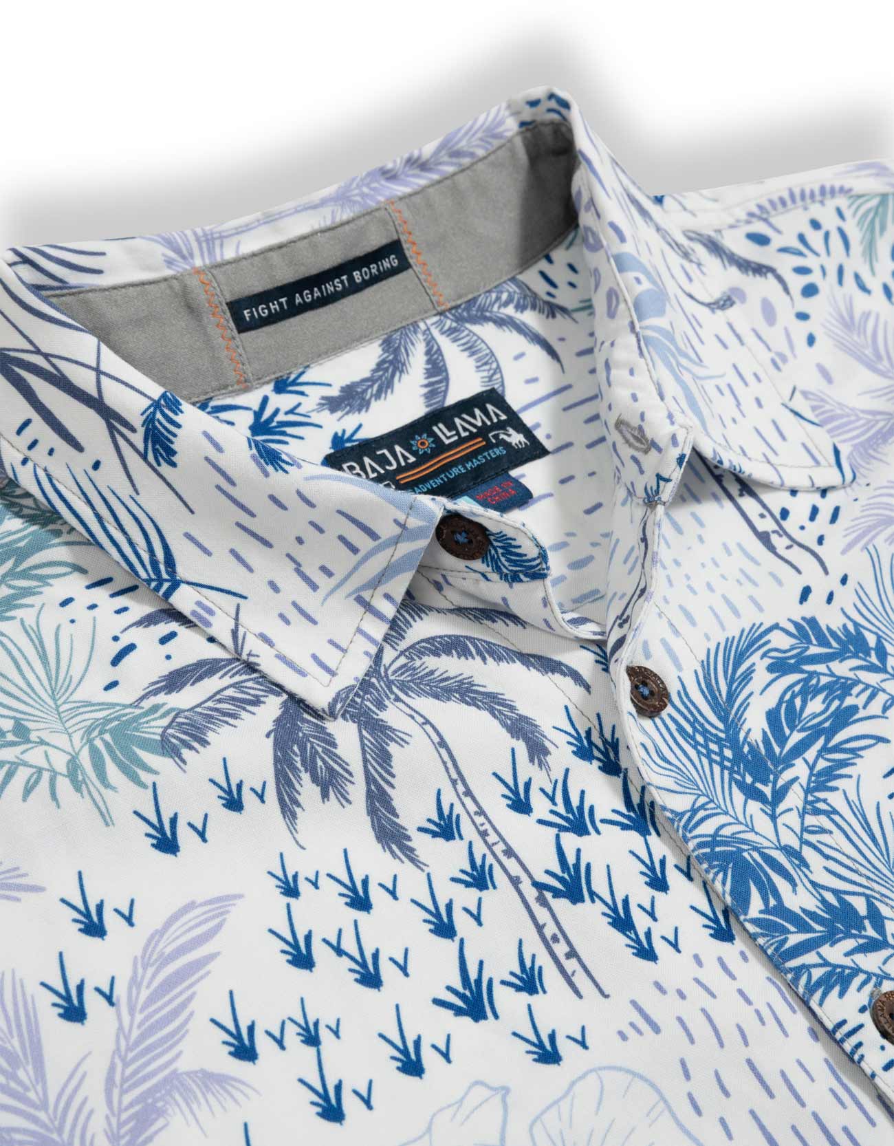 White Hot Tropics Nighthawk Button Up