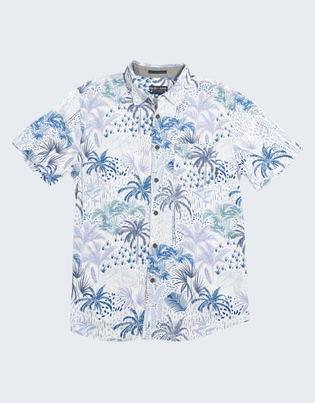 White Hot Tropics Nighthawk Button Up