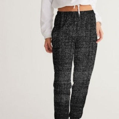 Black and Gray Distressed Sports Pants