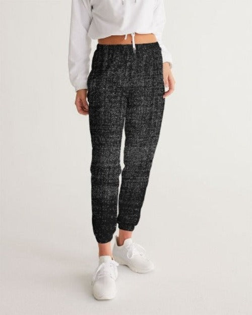 Black and Gray Distressed Sports Pants