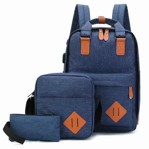 Three-piece Backpack Set For Men And Women - Sun of the Beach Boutique