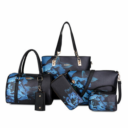 Six-Piece Printed One-Shoulder Handbags For Women - Sun of the Beach Boutique