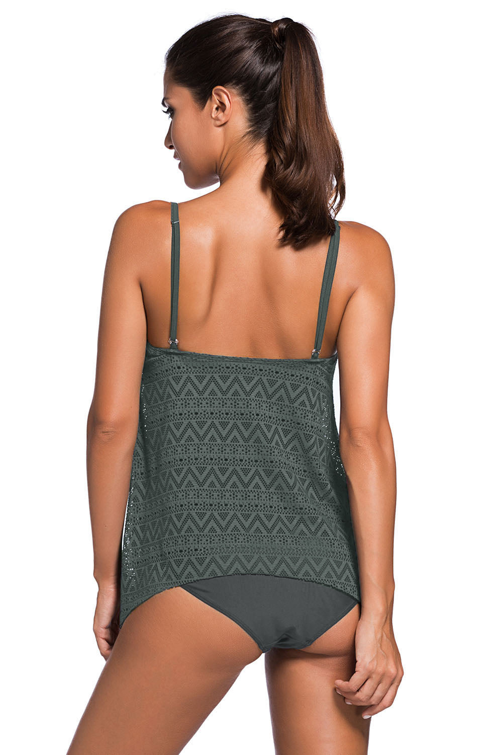 Spaghetti Strap Scoop Neck Tankini Set - Sun of the Beach Boutique