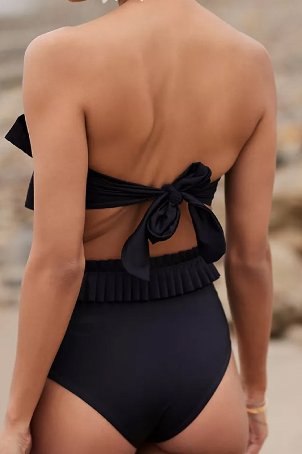 Ruffled Tie Back Two-Piece Swim Set - Sun of the Beach Boutique