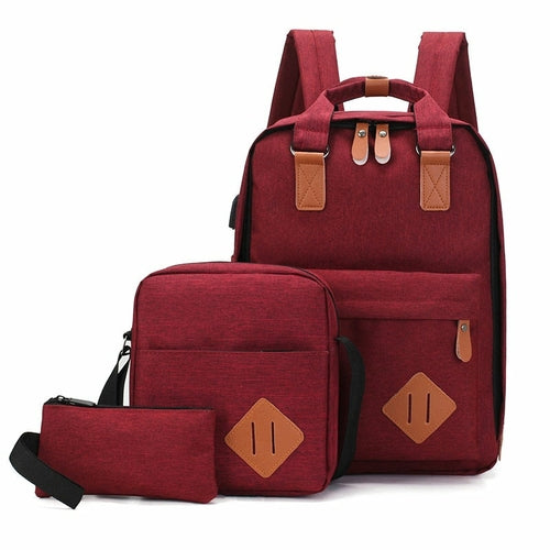 Three-piece Backpack Set For Men And Women - Sun of the Beach Boutique