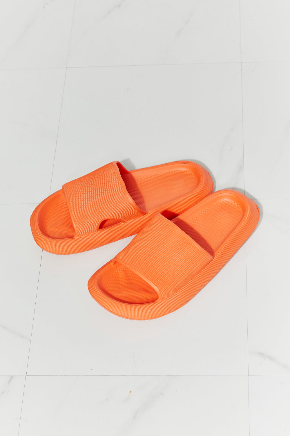 MMShoes Arms Around Me Open Toe Slide in Orange - Sun of the Beach Boutique