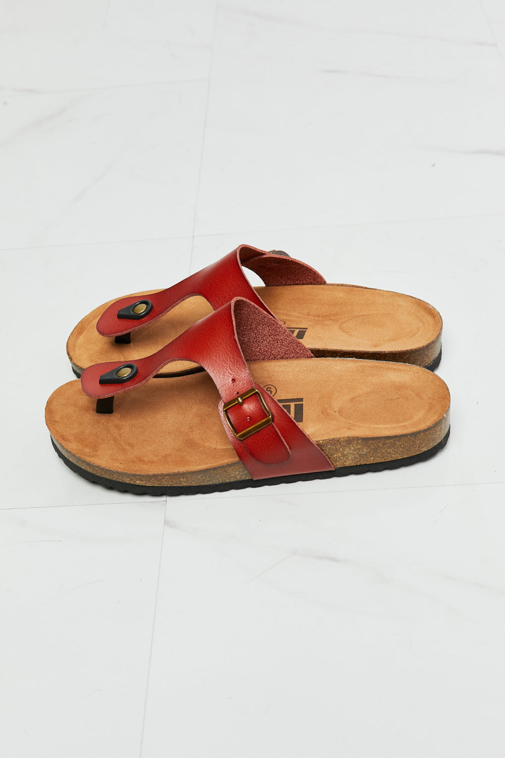MMShoes Drift Away T-Strap Flip-Flop in Red - Sun of the Beach Boutique