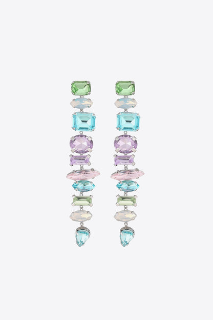 Multicolored Glass Stone Dangle Earrings - Sun of the Beach Boutique